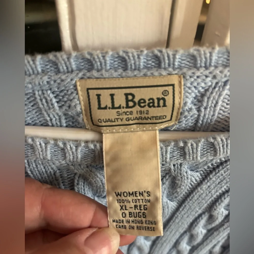 L.L. Bean Soft Blue Women's Sweater - Picture 2 of 4